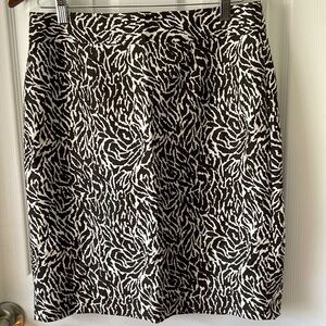 EUC loft skirt zebra print